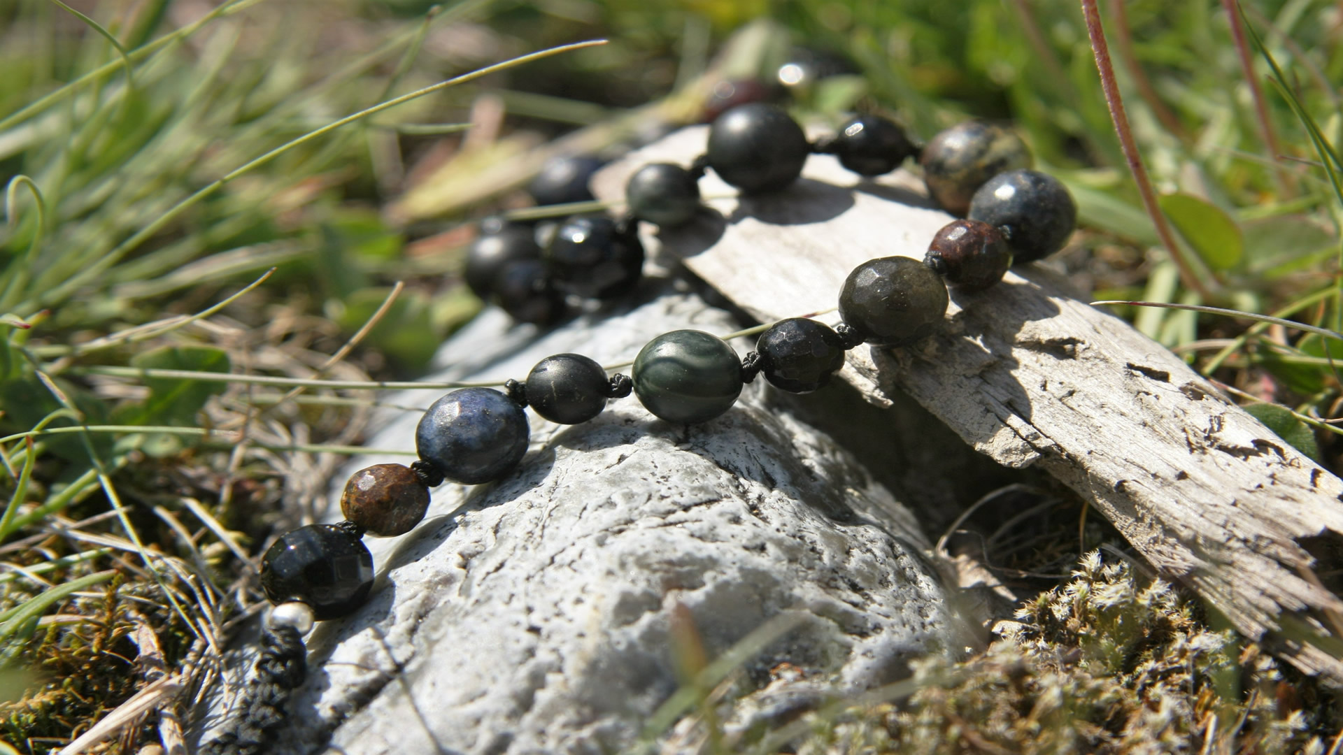 MensWorld Edelstein Armband Schwarz 2